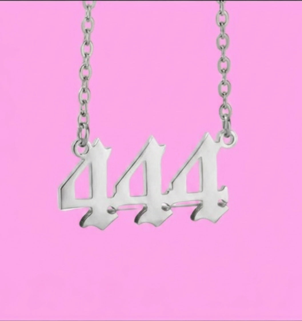 Angel Number Necklace: Silver