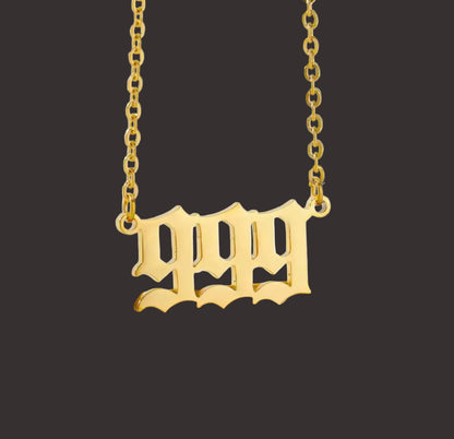 Angel Number Necklace: Gold