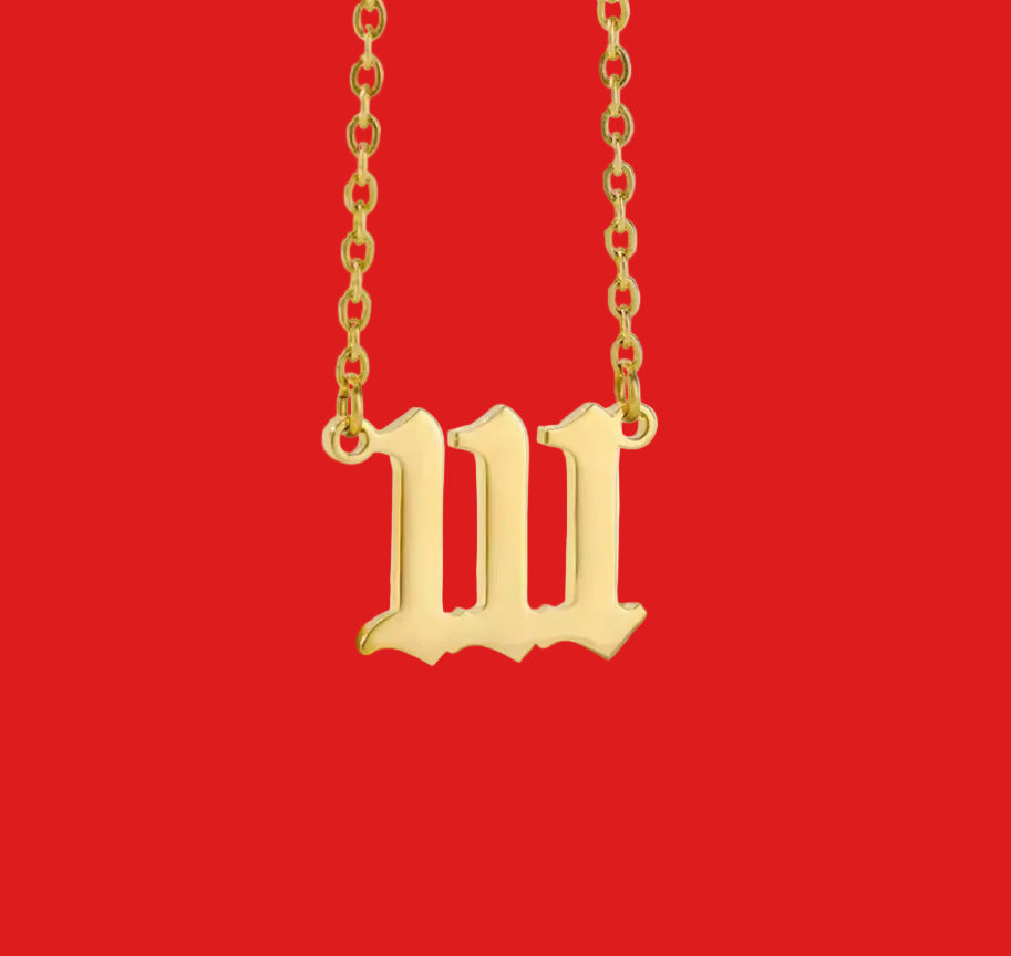 Angel Number Necklace: Gold