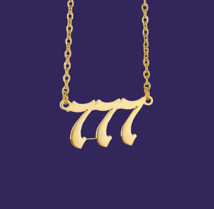 Angel Number Necklace: Gold