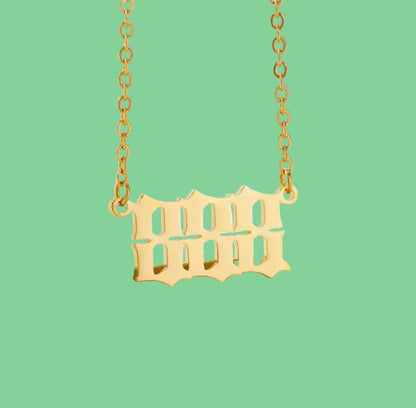Angel Number Necklace: Gold