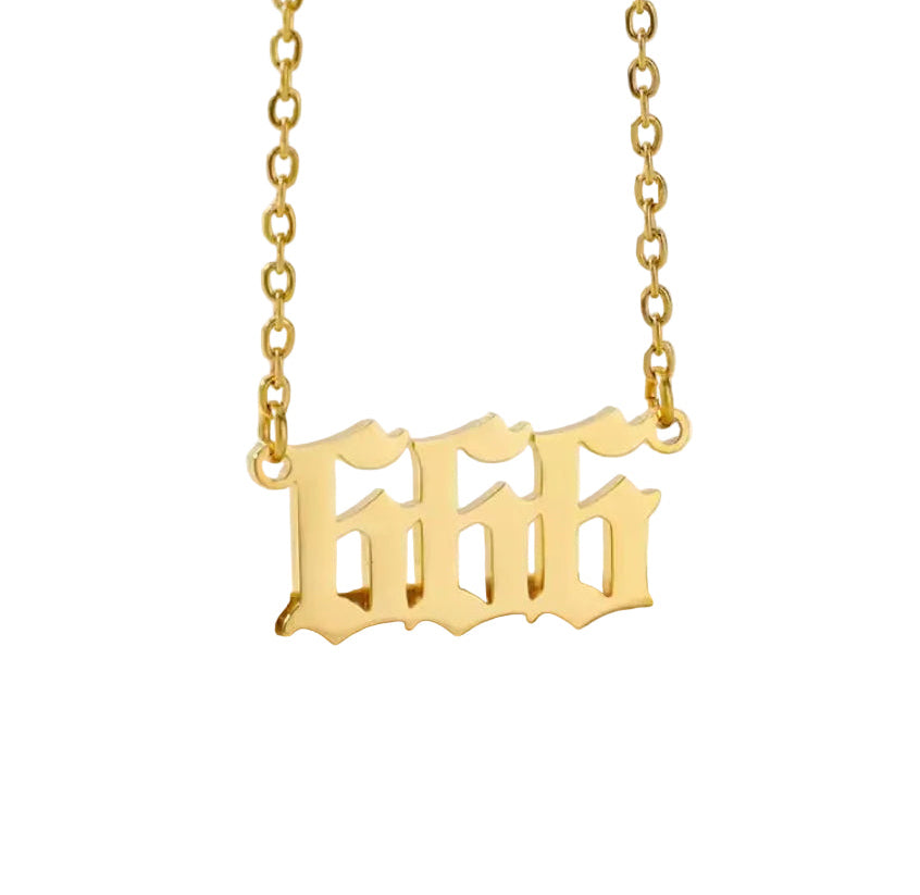 Angel Number Necklace: Gold