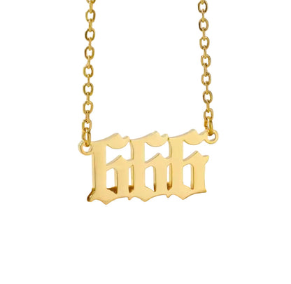 Angel Number Necklace: Gold