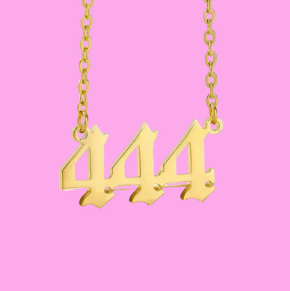 Angel Number Necklace: Gold