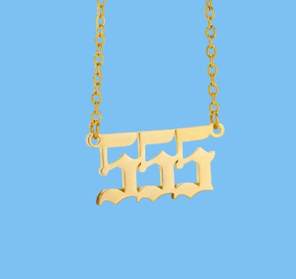 Angel Number Necklace: Gold
